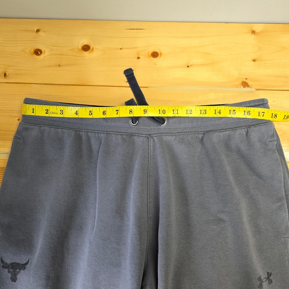 Under Armour Project Rock Sweatpants Mens XL Grey Joggers Athletic Lounge - Picture 9 of 13